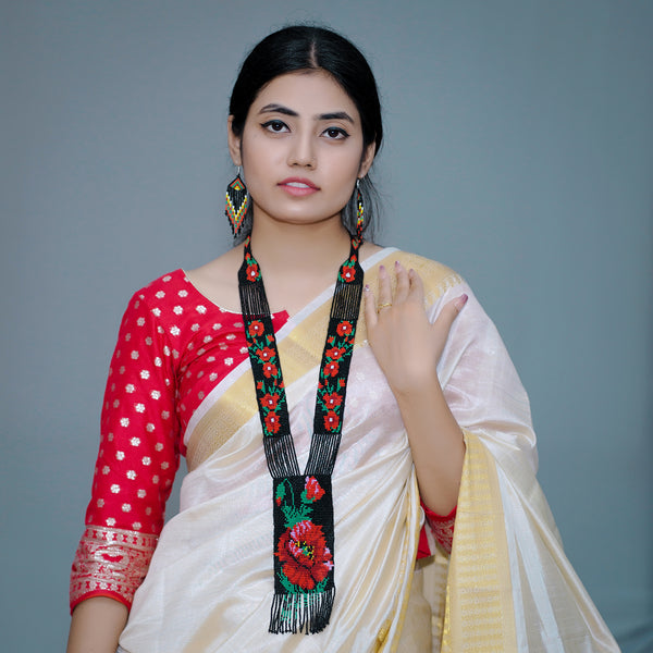 Rose Flower Design Handmade Necklace