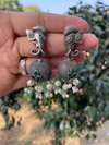 Meraki Ganesha Style Oxidized Earrings