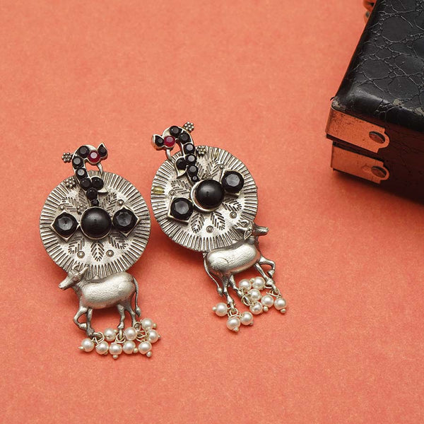 Oxy Cow Motif Earring