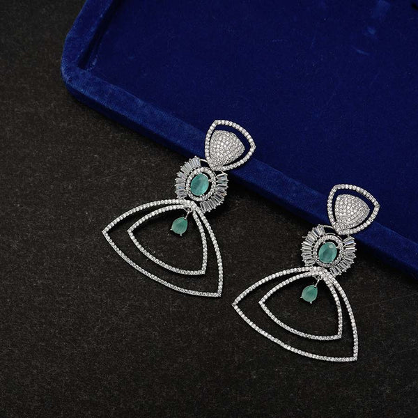 Triangle Shaped Diamond Earring