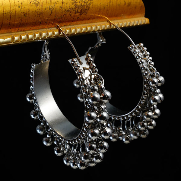 Oxidized Hoops Earrings
