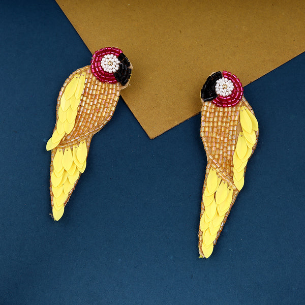 Handmade Parrot Style Beaded Earring