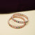 Partywear Rose Gold Plated Multi Stones Bangles Sets
