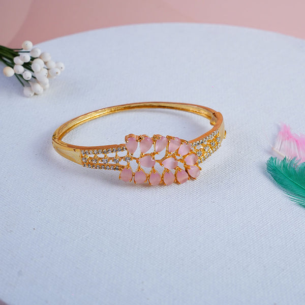 Gold Finish Ruby Stylish Bracelet