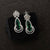 Emerald Statement Diamond Earrings
