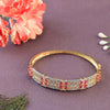 American Diamond Bangles With Red And White Stone