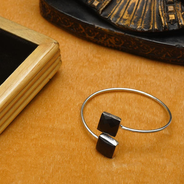 Silver Monalisa Rectangular Stone Bracelet