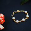 Meraki Gold Plated Bracelet with Pearl Gemstone