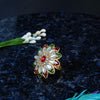 Meraki Ruby Emerald Kundan Gold Ring