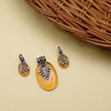 Oval Shaped Resin Pendant Set