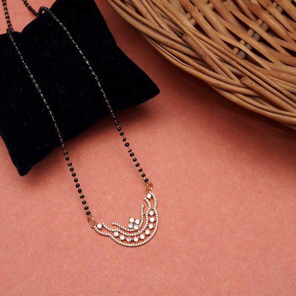 Classy Gold Plated Solitaire Diamond Mangalsutra