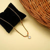Diamond Studded Mangalsutra Gold Chain And Black Pearl