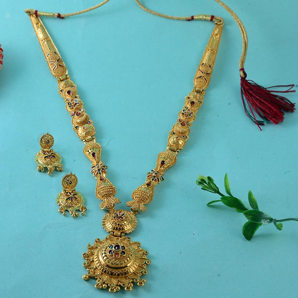 Meraki Antique Goddess Laxmi Traditional Neckpiece