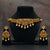 Meraki Gold Plated Flower Design Temple Jewelry Set