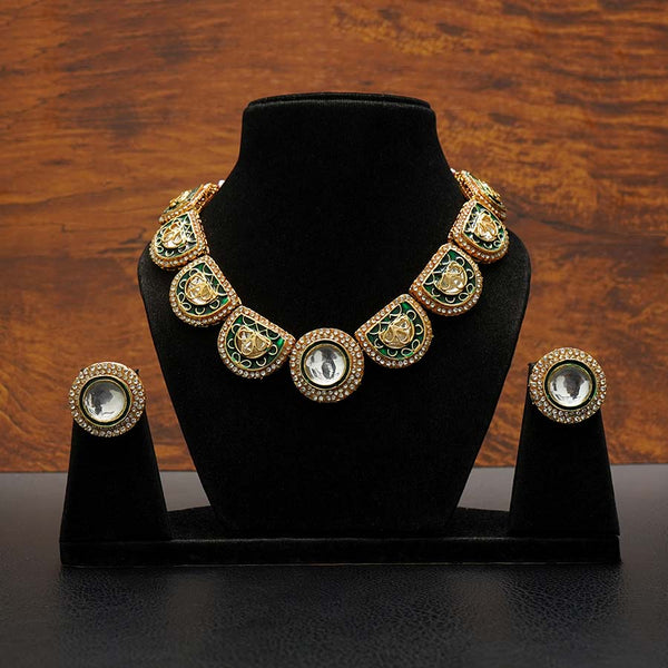 Meraki Beautifully Crafted Nacklace Set with AD Stone