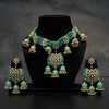 Designer Kundan Necklace set with Jhumkas style