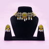 Meraki AD Stone Kundan Choker Set with Beads &Pearls