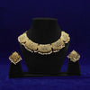 Meraki Gold Plated Choker Set with Pearl Drop