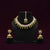 Gold Plated Kundan Choker Set with Green &White Pearls