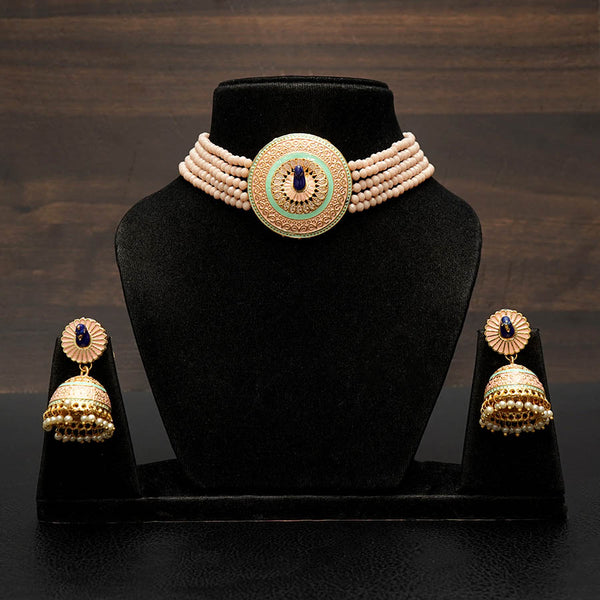 Peacock Design Beaded Necklace