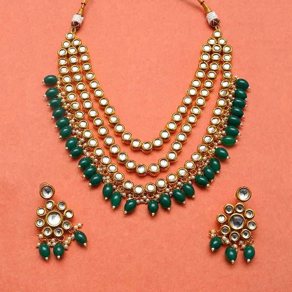 MultiLayer Kundan Set with Meenakari Work