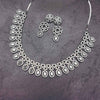 Beautiful Diamond Finished American Diamond choker with Earrings