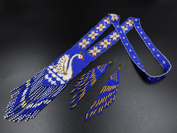 Meraki Trends Blue Color Duck Style Necklace