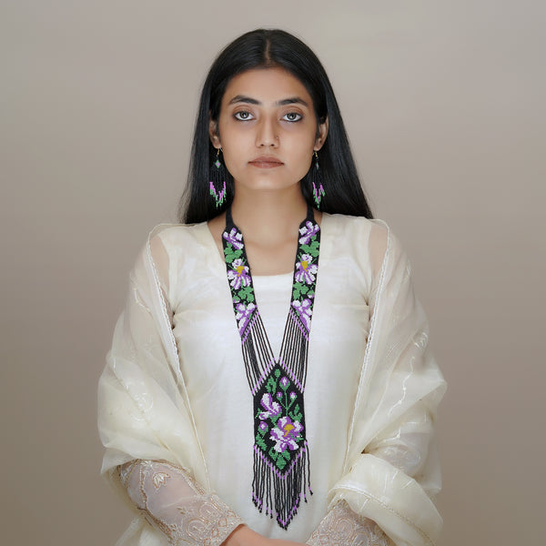 Multilayered Jaco Beaded Necklace