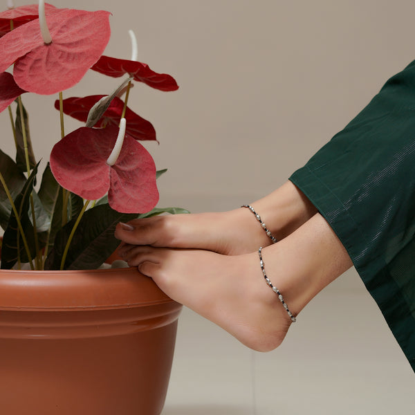 Silver Plated Fish Design Anklet