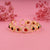 Red Garnet Color Round Shape Brass Bracelets