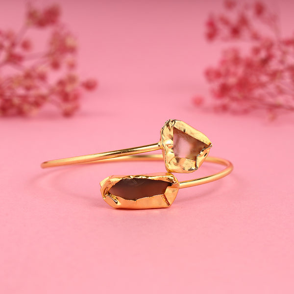 Golden Raw Gemstone Bracelet