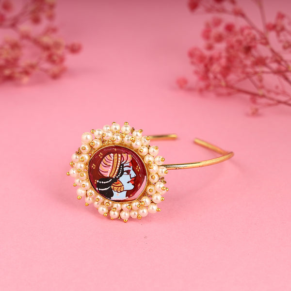 Gold Plated Handcrafted Pearl Bracelet