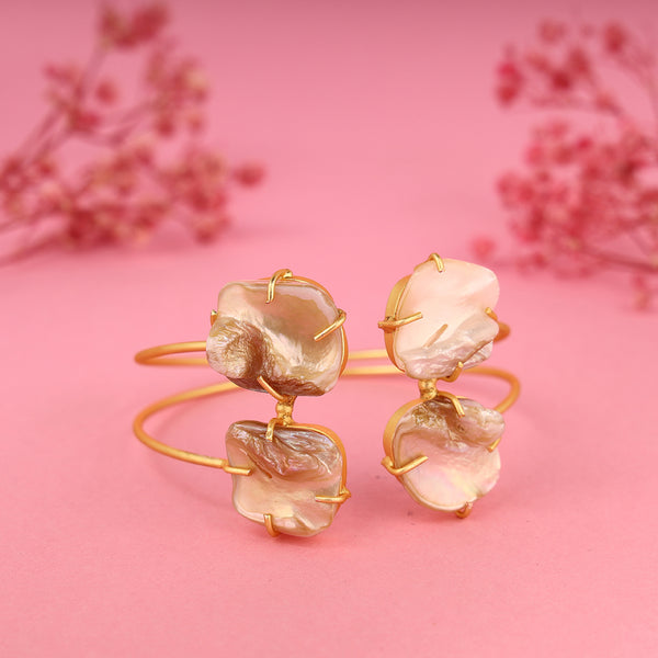 Raw Chunky Moonstone Bracelet