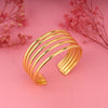 Chunky Gold Plated Wide Cuff Bracelet