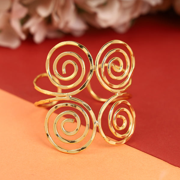 Gold Tone Spiral Bracelet