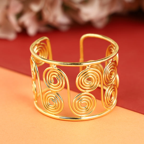 Spiral Design Cuff Bangle