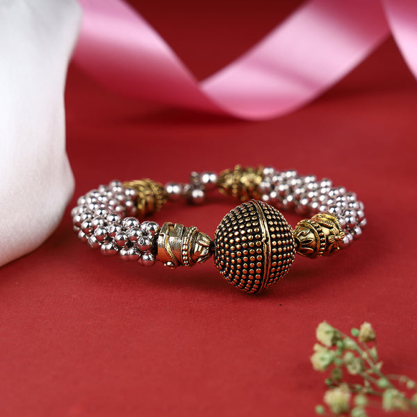 Oxidized Charm Adjustable Bracelet