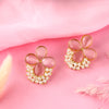 Emerald Flower Design Earring with Pearls