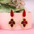 Gold Plated Quartz Floral Traditional Drop Earring