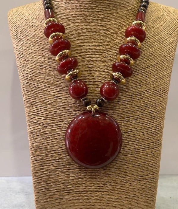 Resin Chunky Necklaces Made with Resin Beads