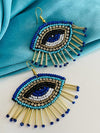 Handmade Beaded Evil Eye Earrings