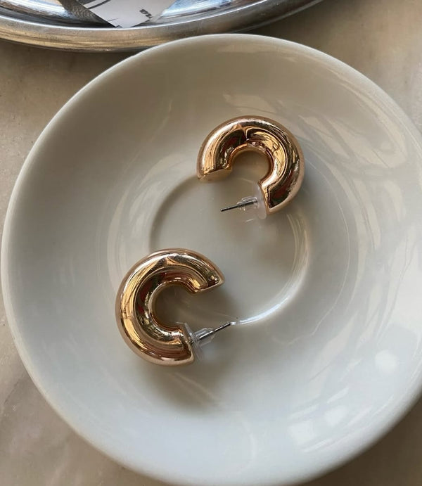 Gold Hoop Studs