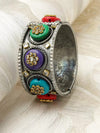 Multicolor Oxidized Kada Bracelet