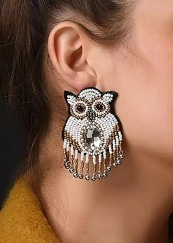 Owl Design Beads Earrings