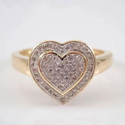 Little Finger Heart Diamond Ring
