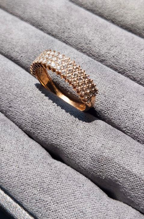 Adjustable Rose Gold Diamond Ring