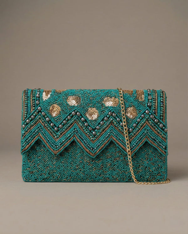 Buy Embellished Structured Sling Bag with Cut Work