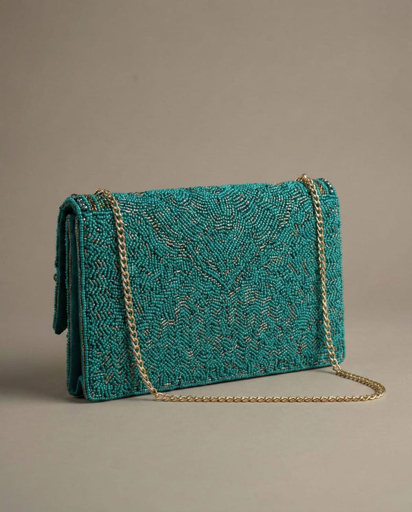 Buy Embellished Structured Sling Bag with Cut Work