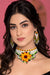 Beaded Floral Design Choker Set