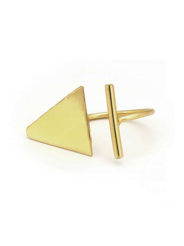 Gold Plated Triangular Ring